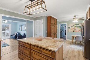 House, Multiple Beds, Patio (Scenic Oasis) | Private kitchen - Spacious Lakefront Home w/ Private Dock, Decks, Game Room & Firepits at the 12mm (Sunrise Beach)