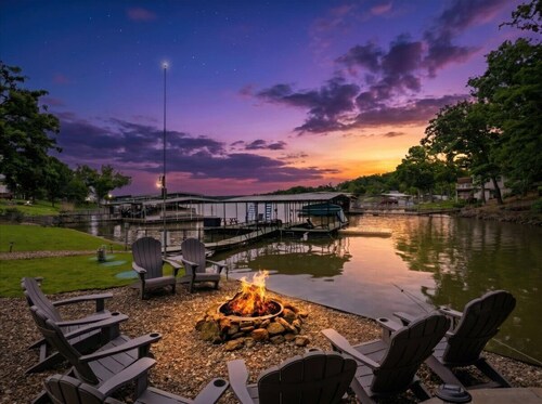 Spacious Lakefront Home w/ Private Dock, Decks, Game Room & Firepits at the 12mm