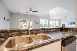 House, Multiple Beds, Patio (Paradise Lookout) | Private kitchen - Sleeps 30! Decks, Docks & Lake Life! (Sunrise Beach)
