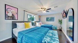 4 chambres, fer et planche à repasser, Wi-Fi, draps fournis