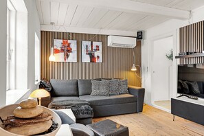 TV, stereo - Atmospheric holiday home with spa and garden (Ærøskøbing)