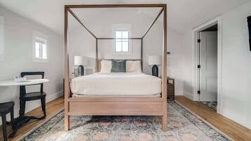 Apartment, 1 King Bed, Kitchenette (508 E Creek St) | 1 bedroom, individually decorated, individually furnished