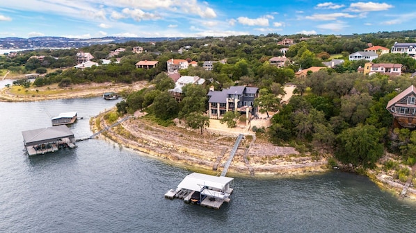 Aerial view - Chasing Summer - Private Lakefront Luxury on Lake (Leander)