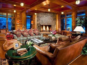 TV, fireplace - Elegant Ski-In/Ski-Out Condo with Mountain Views (Avon)