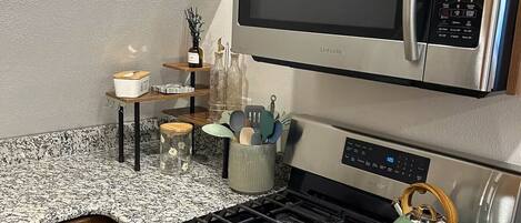 Microwave, oven, stovetop