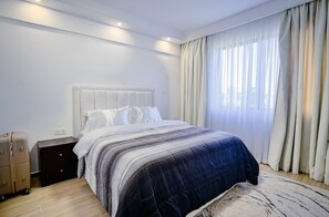 2 bedrooms, iron/ironing board, free WiFi, bed sheets -  2BR in Diplomatic Riverside/Westlands with a Gym, Playground, Views & Parking (Nairobi)