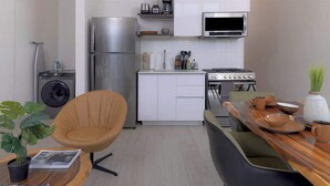 Coffee/tea maker, fridge, microwave, oven - Ground Floor Terrace Apartment (Panama City)