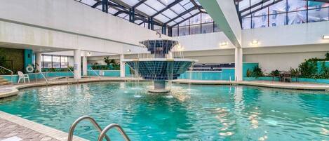 Indoor pool, a heated pool