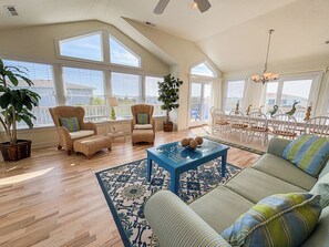 TV, table football - BYUNA VISTA - 6 BR Oceanside Home w/Private Pool, Only 3 Lots from Beach Access (Southern Shores)