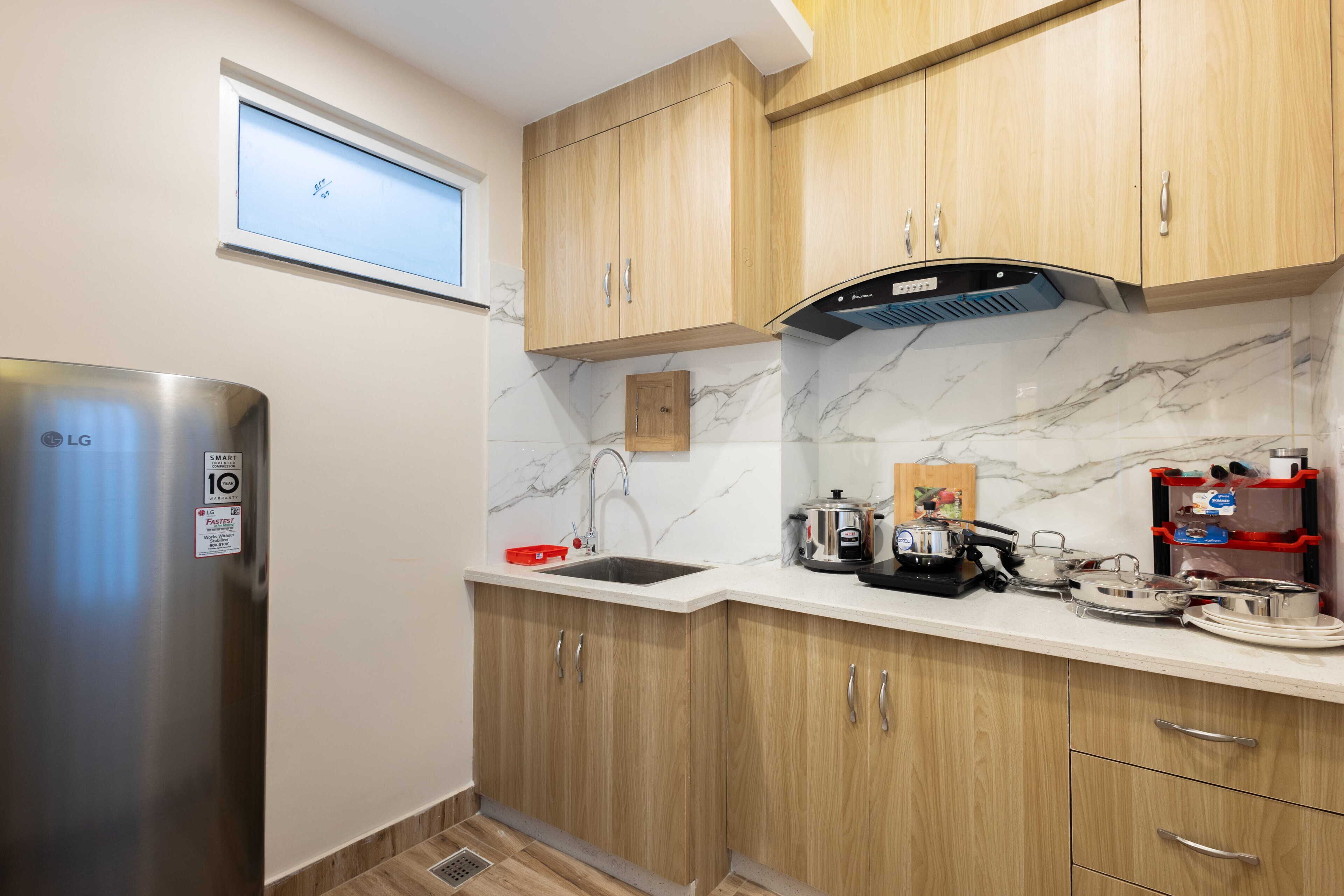 Comfort Apartment, 1 Double Bed, Balcony, City View | Private kitchen