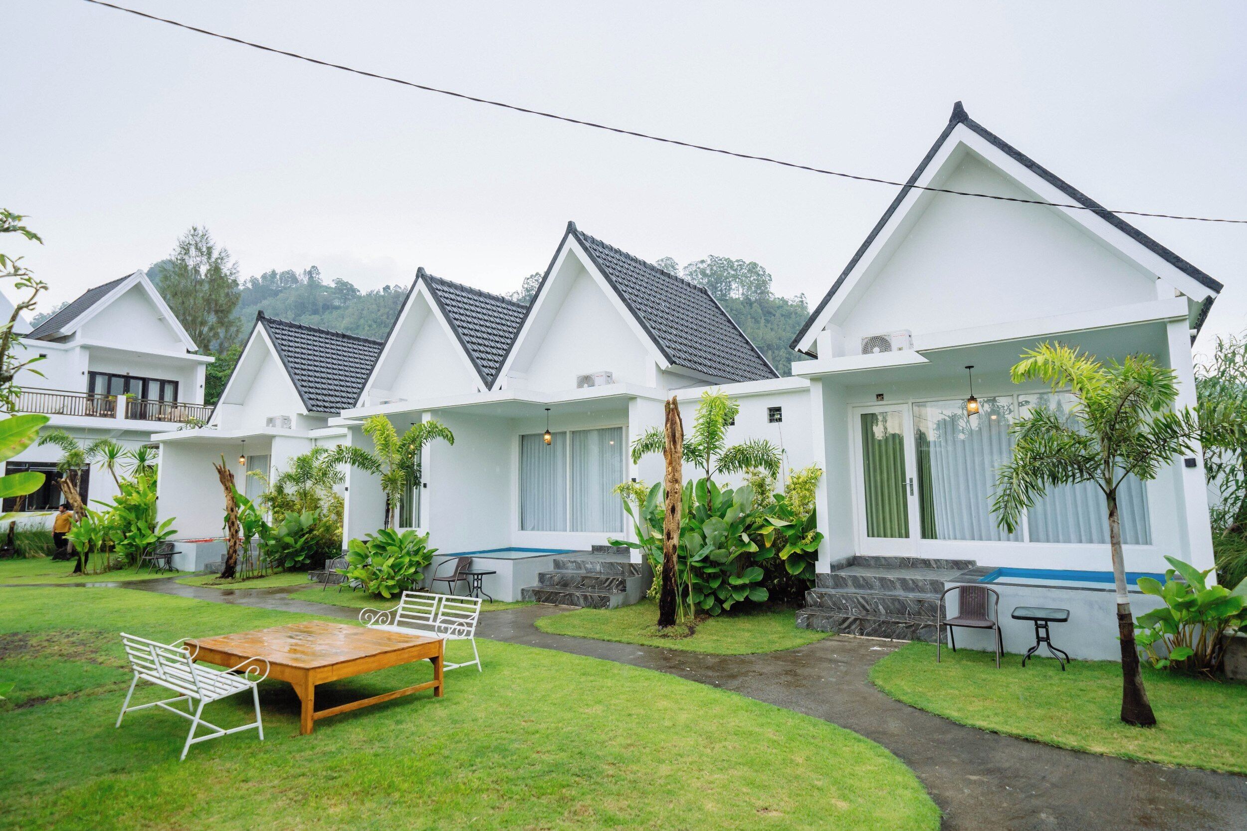 Villa, vistas a la piscina | Restaurante al aire libre