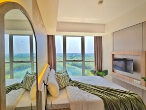 Leilighet, 1 soverom, byutsikt | Strykejern/-brett og wi-fi (inkludert)