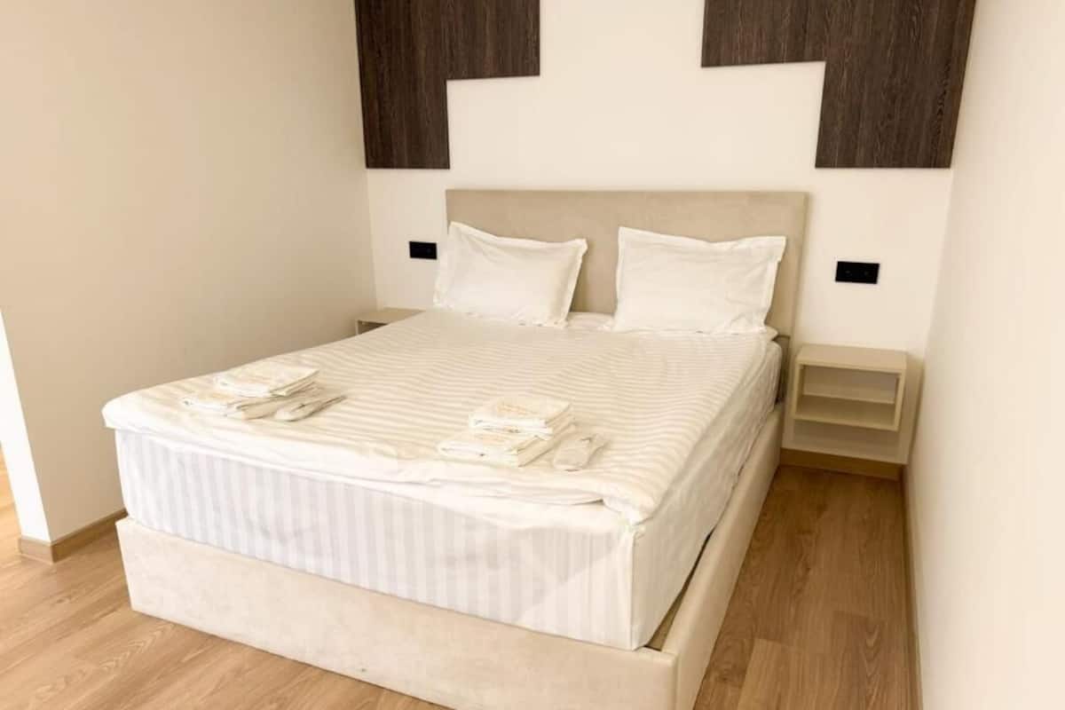 Iron/ironing board (on request), WiFi (free), bed sheets
