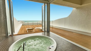 Luksus-dobbeltværelse - balkon - havudsigt | Badeværelse