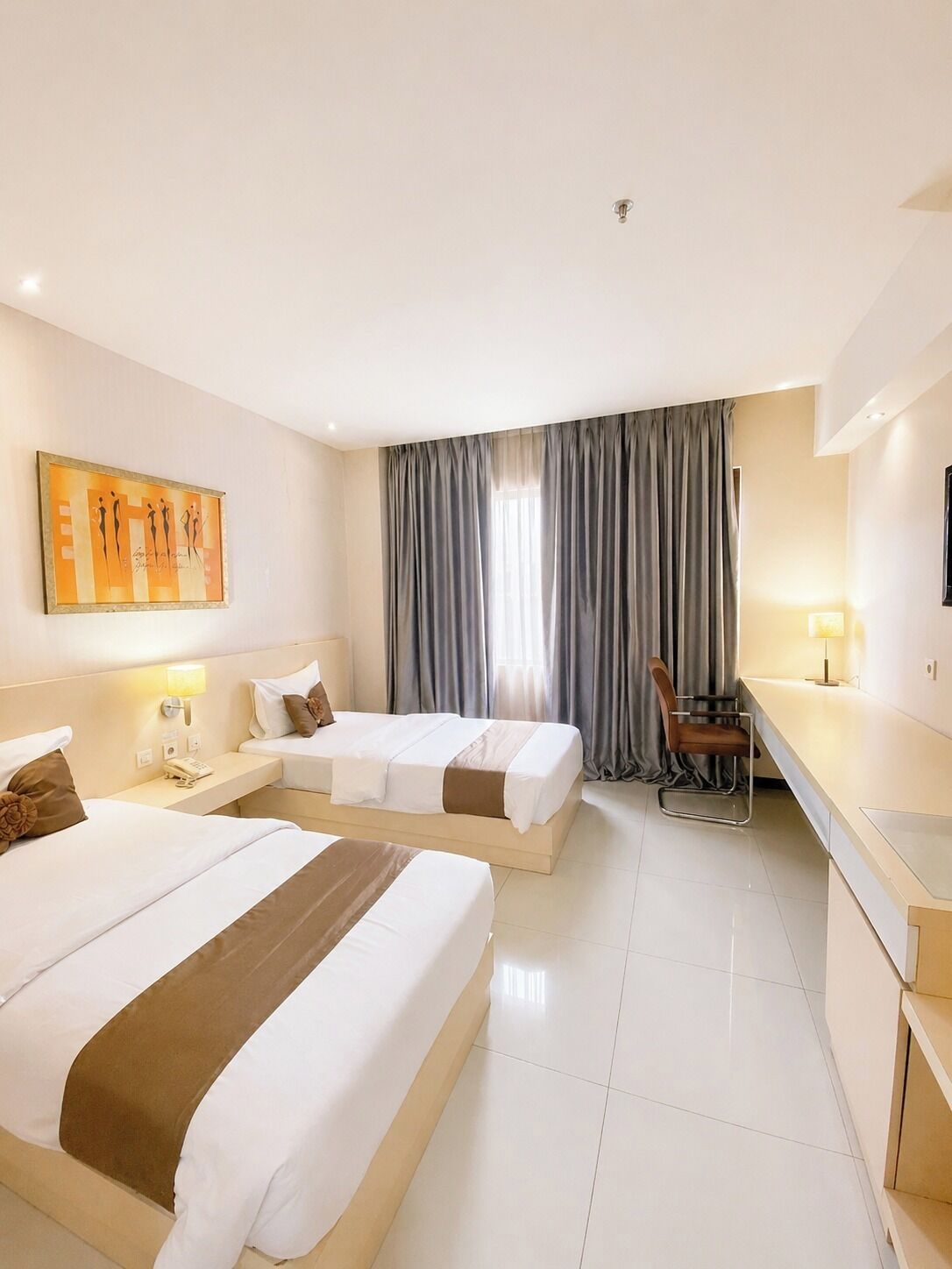 Phòng đôi hoặc 2 giường đơn Deluxe | Truy cập Internet không dây miễn phí, bộ trải giường 