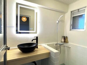 Hair dryer, towels