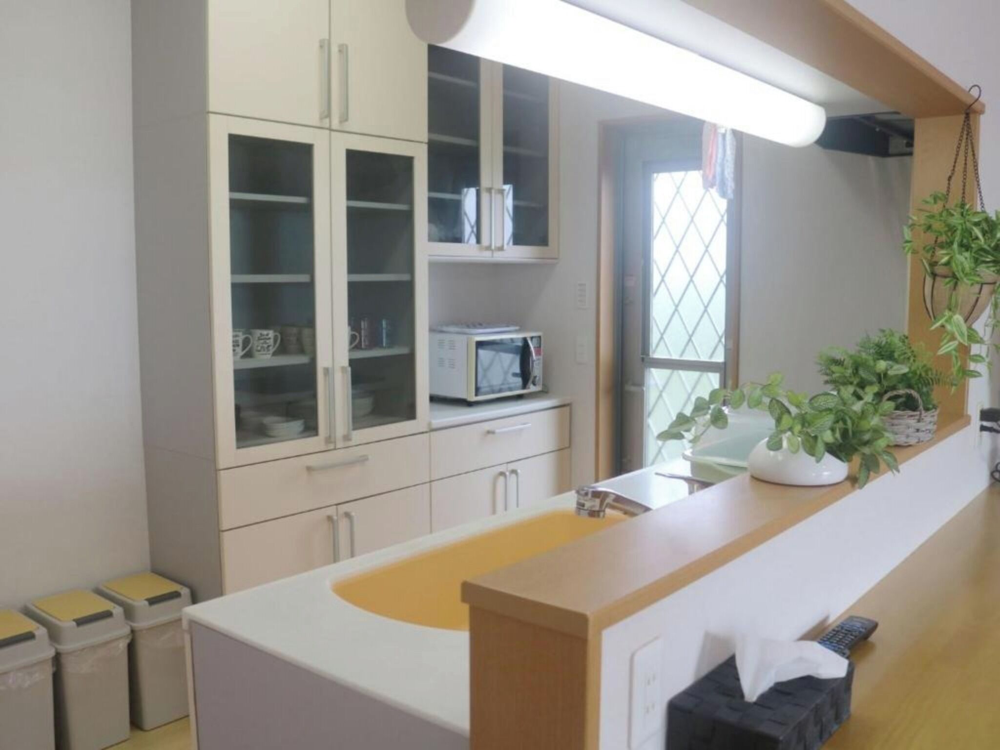 Réfrigérateur, micro-ondes, plaque de cuisson