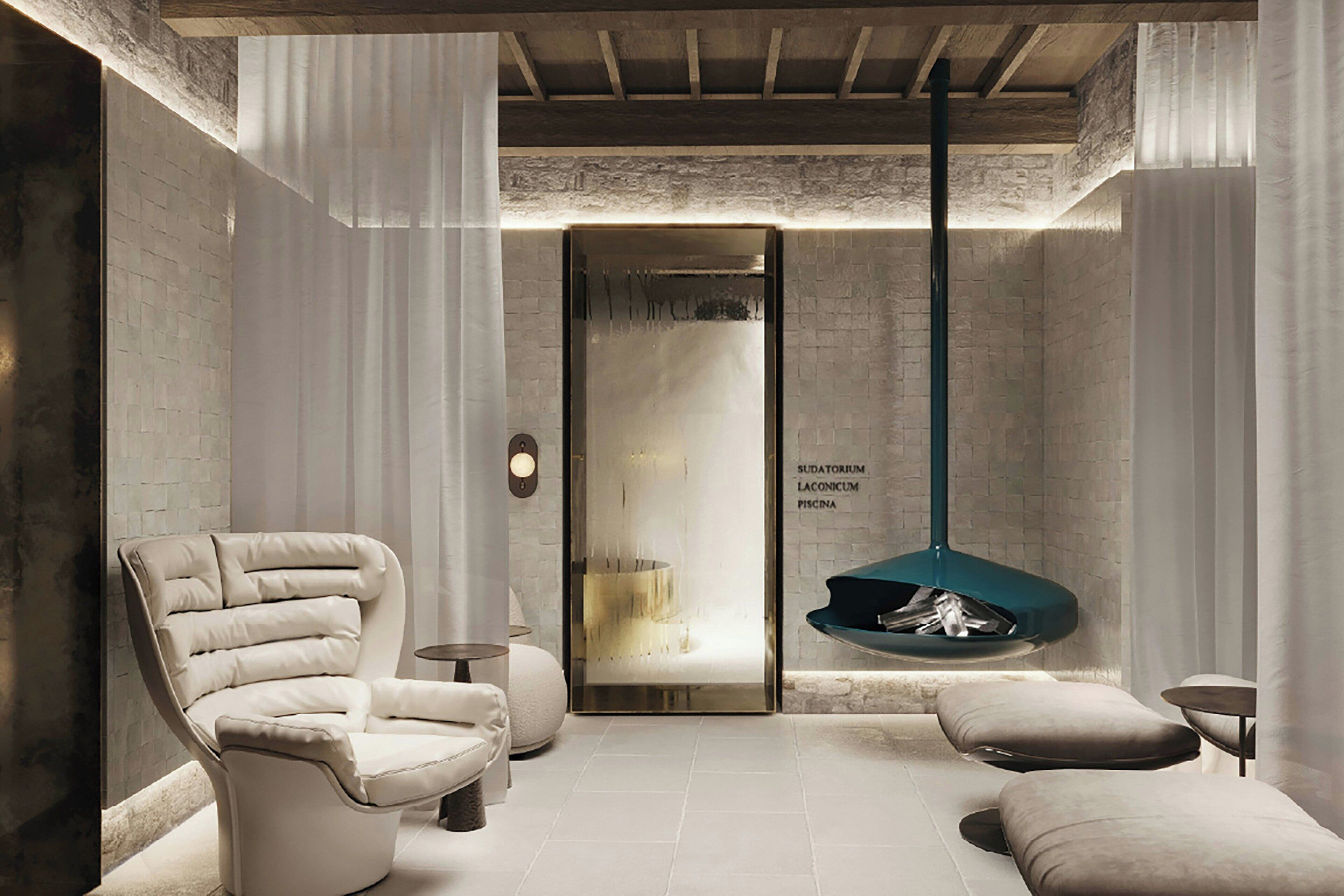 Area per trattamenti esterna, bagno turco/hammam