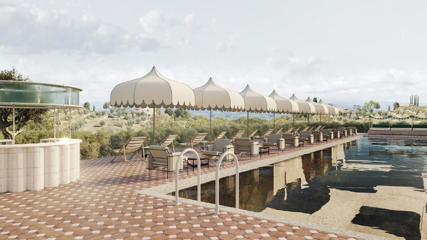 Piscina coperta, piscina stagionale all'aperto