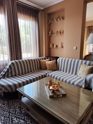 Living area - Gavrilis apartments: Deluxe One-Bedroom Apartment (Nenita)