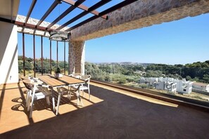 Outdoor dining - Villa 101 A Rhodes – Luxury Stone-Built Retreat with Pools & Panoramic Views (Ixia)