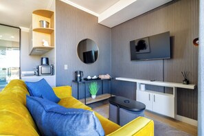 Departamento ejecutivo | Espacio para trabajar con laptop, cortinas blackout y wifi gratis
