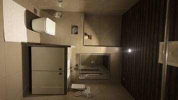 高級開放式套房 | 浴室 | 淋浴設備、免費盥洗用品、吹風機、毛巾