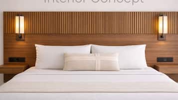 Studio, 1 trÚs grand lit, douche accessible en fauteuil roulant, vue océan