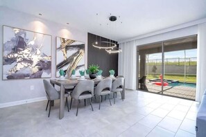 Dining - Family Villa Private Pool, Spa & Arcade Sleeps 22 (Davenport)