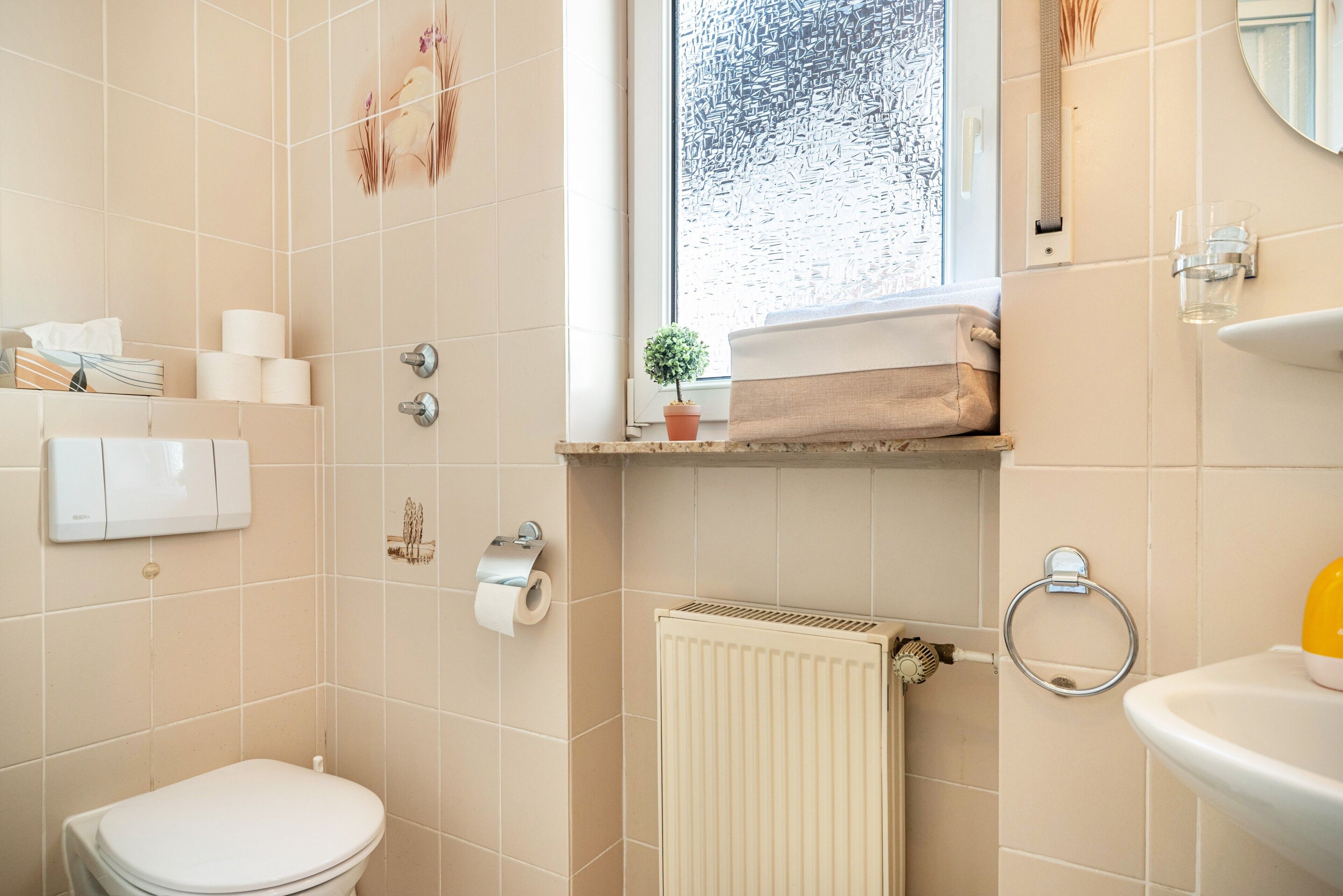 Douche, serviettes fournies