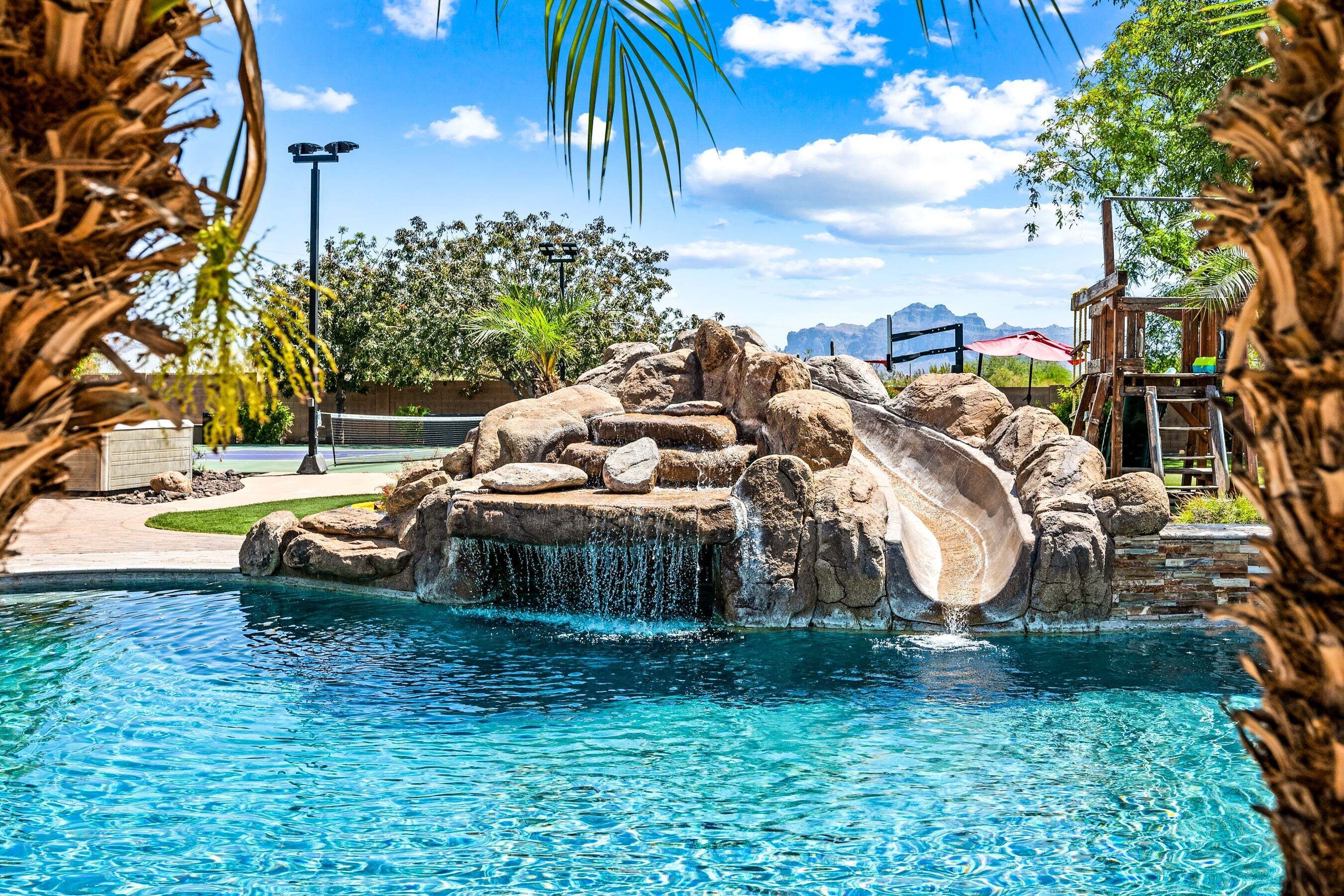A heated pool