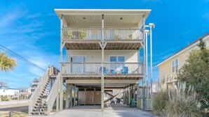 Exterior - Knot Too Shabby - Quaint Home with Covered Porches on Quiet Street (North Topsail Beach)
