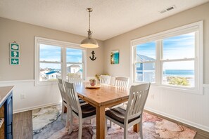 Dining - Knot Too Shabby - 4 BR Home with Covered Porch and Ocean View (North Topsail Beach)