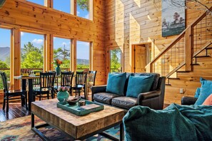 Smart TV, fireplace, DVD player - A Tree Top View | Near Downtown Gatlinburg—Big Views, Hot Tub, Pool Table (Gatlinburg)