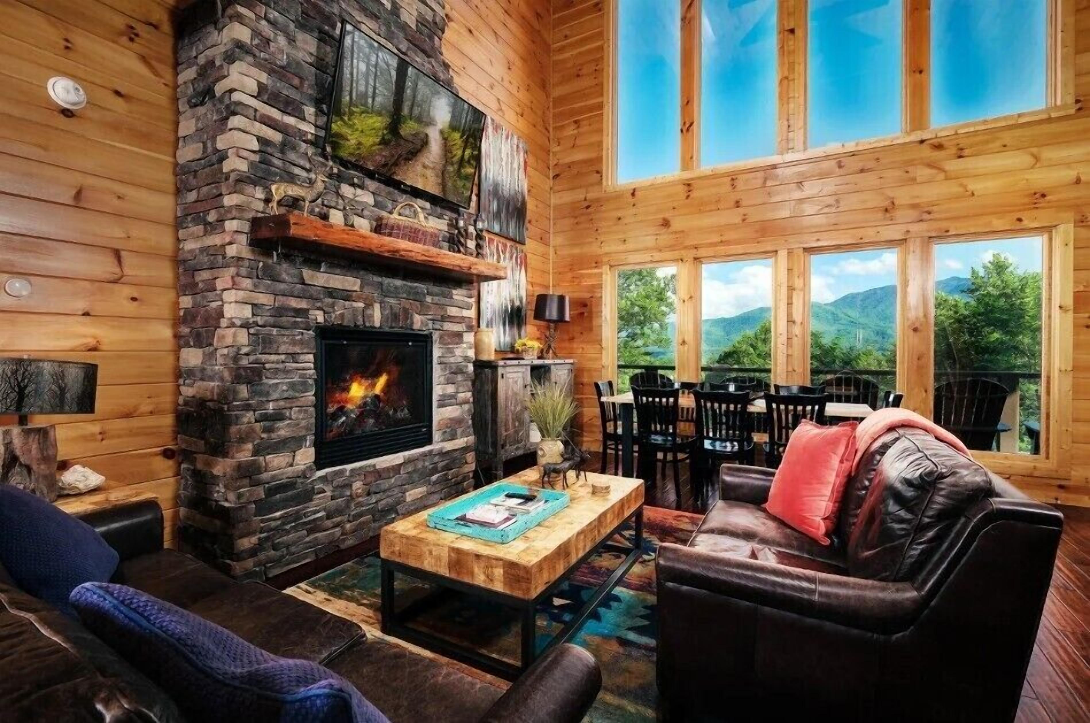 Smart TV, fireplace, DVD player