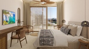 Caja fuerte, escritorio, espacio para trabajar con un portátil