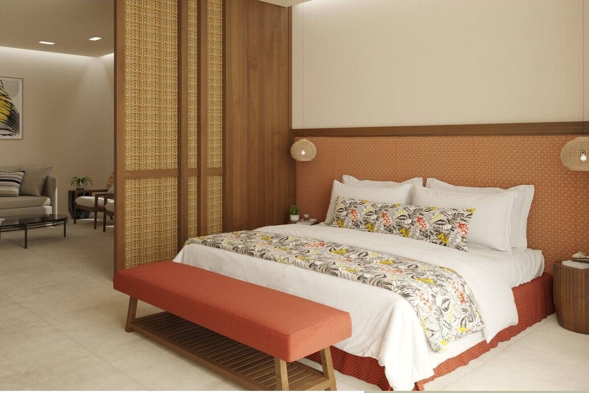 Suite de lujo, vistas al mar | Caja fuerte, escritorio, espacio para trabajar con un portátil