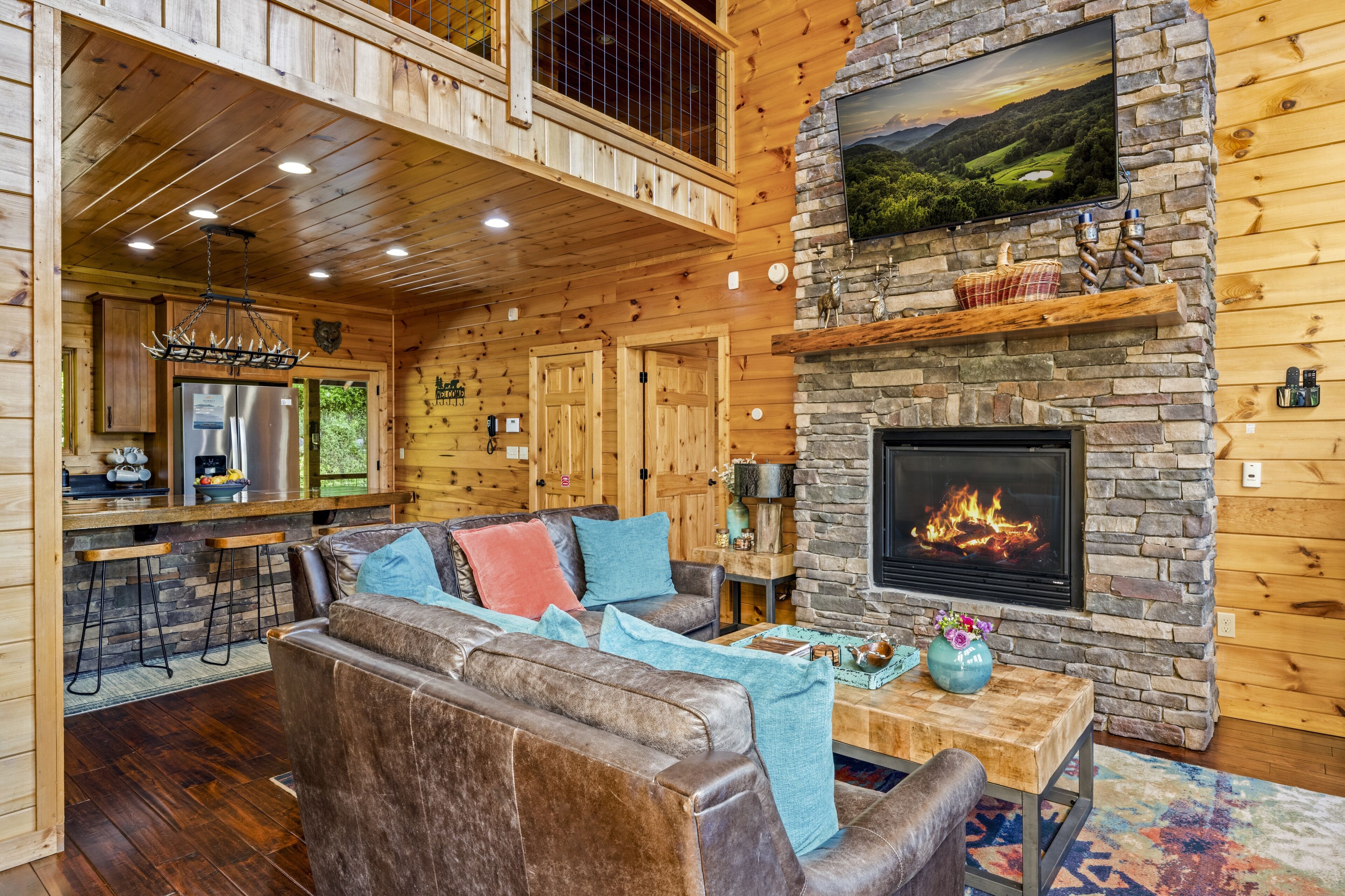 Cabin, 3 Bedrooms | Living area | Smart TV