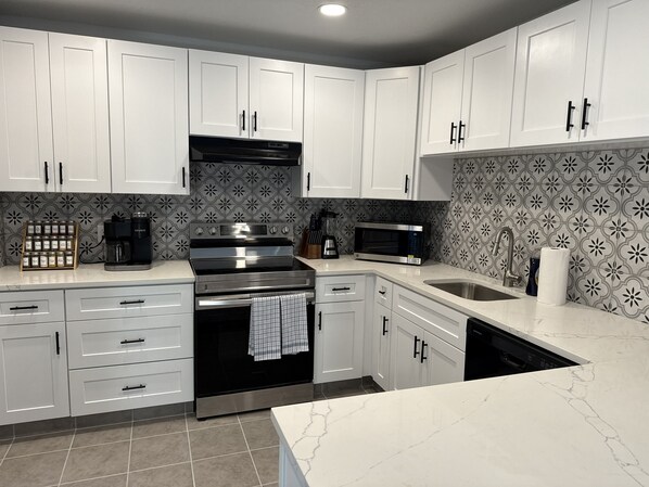 Microwave, oven, stovetop, dishwasher