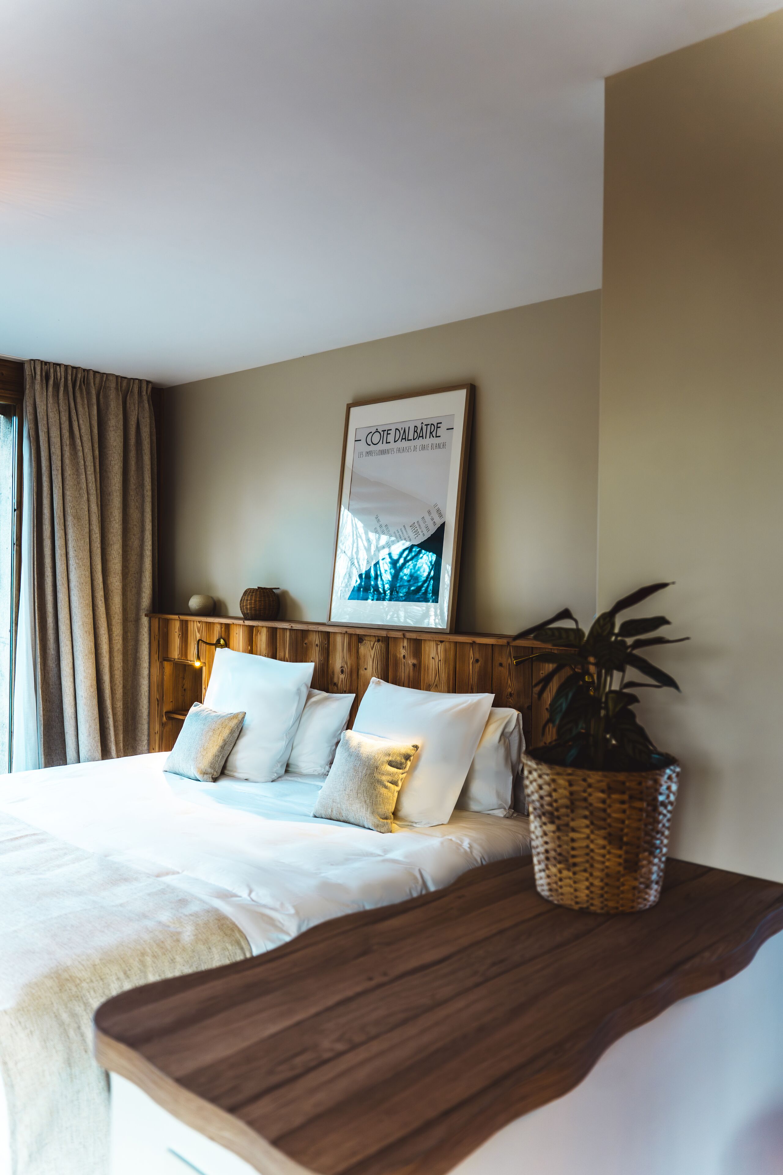 1 slaapkamer, een kluis op de kamer, beddengoed