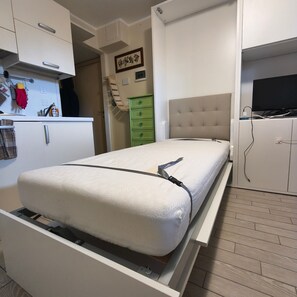 1 chambre, fer et planche à repasser, draps fournis