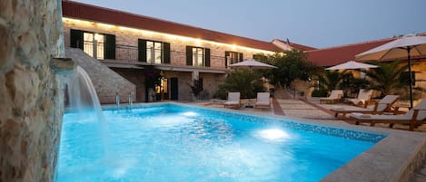 A heated pool