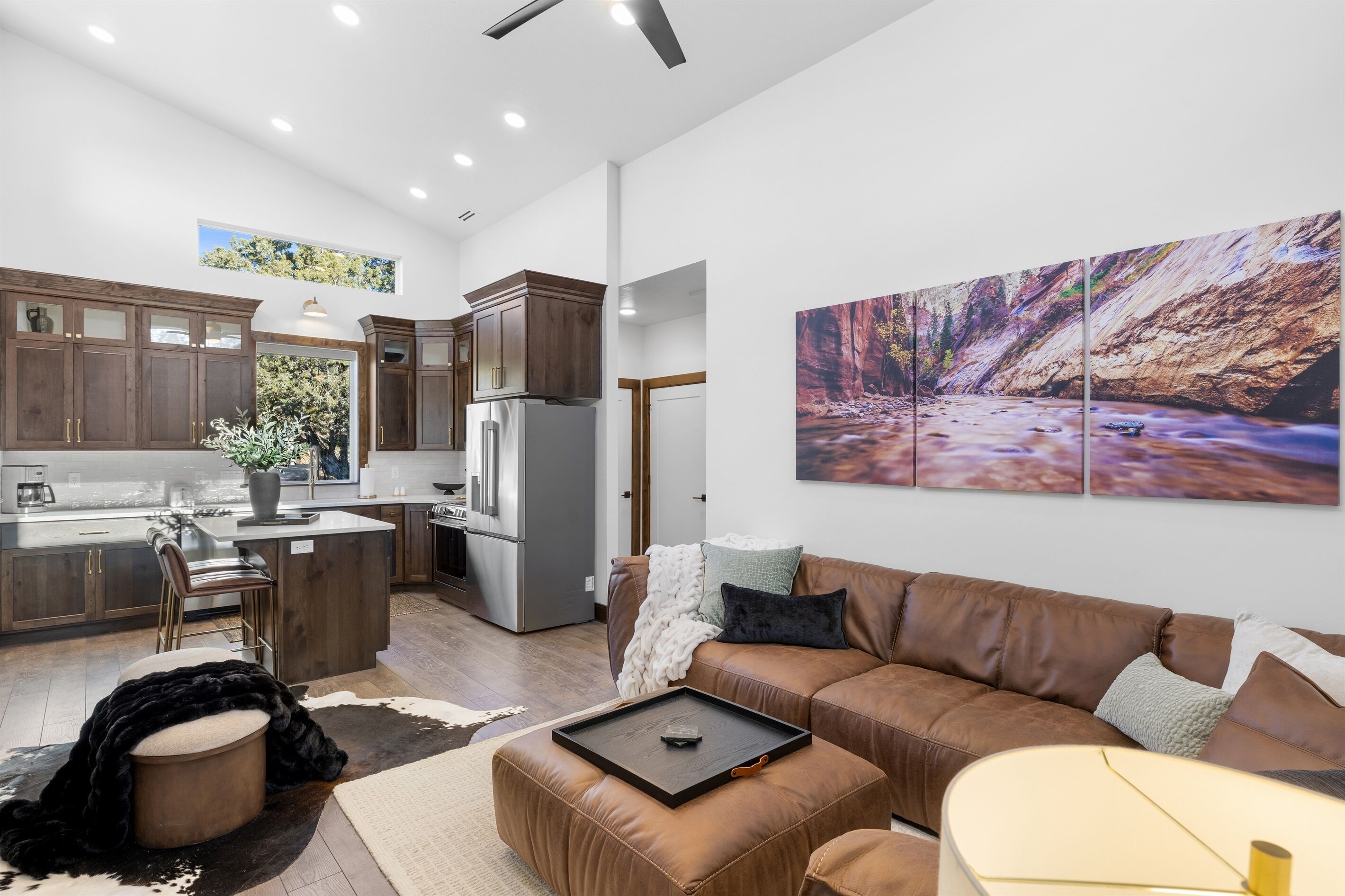 TV connectée, cheminée