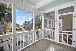 Terrace/patio - Private Pool, Walk to Beach, Ocean & Golf Course Views 780 Marlin Drive (Fripp Island)