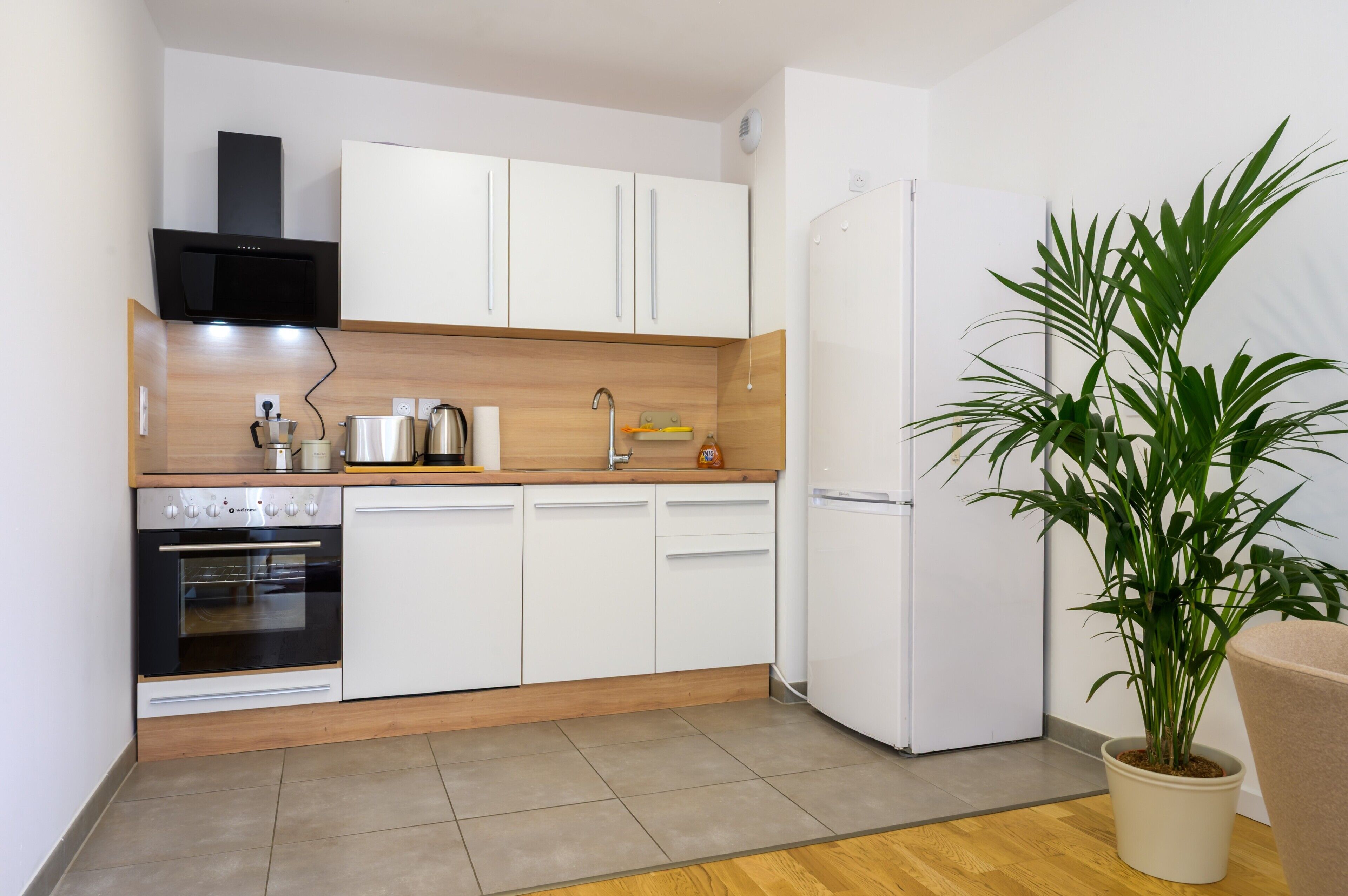 Kühlschrank, Ofen, Herdplatte, Geschirrspüler