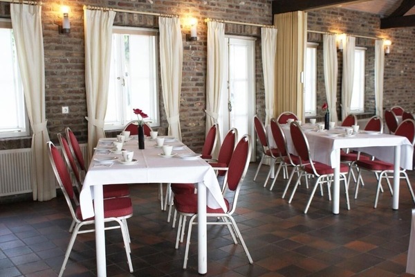 Start your day in a bright dining room with fresh coffee.