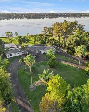 Aerial view - Lakefront Luxury w/ Private Dock + Sunrises (Orlando)