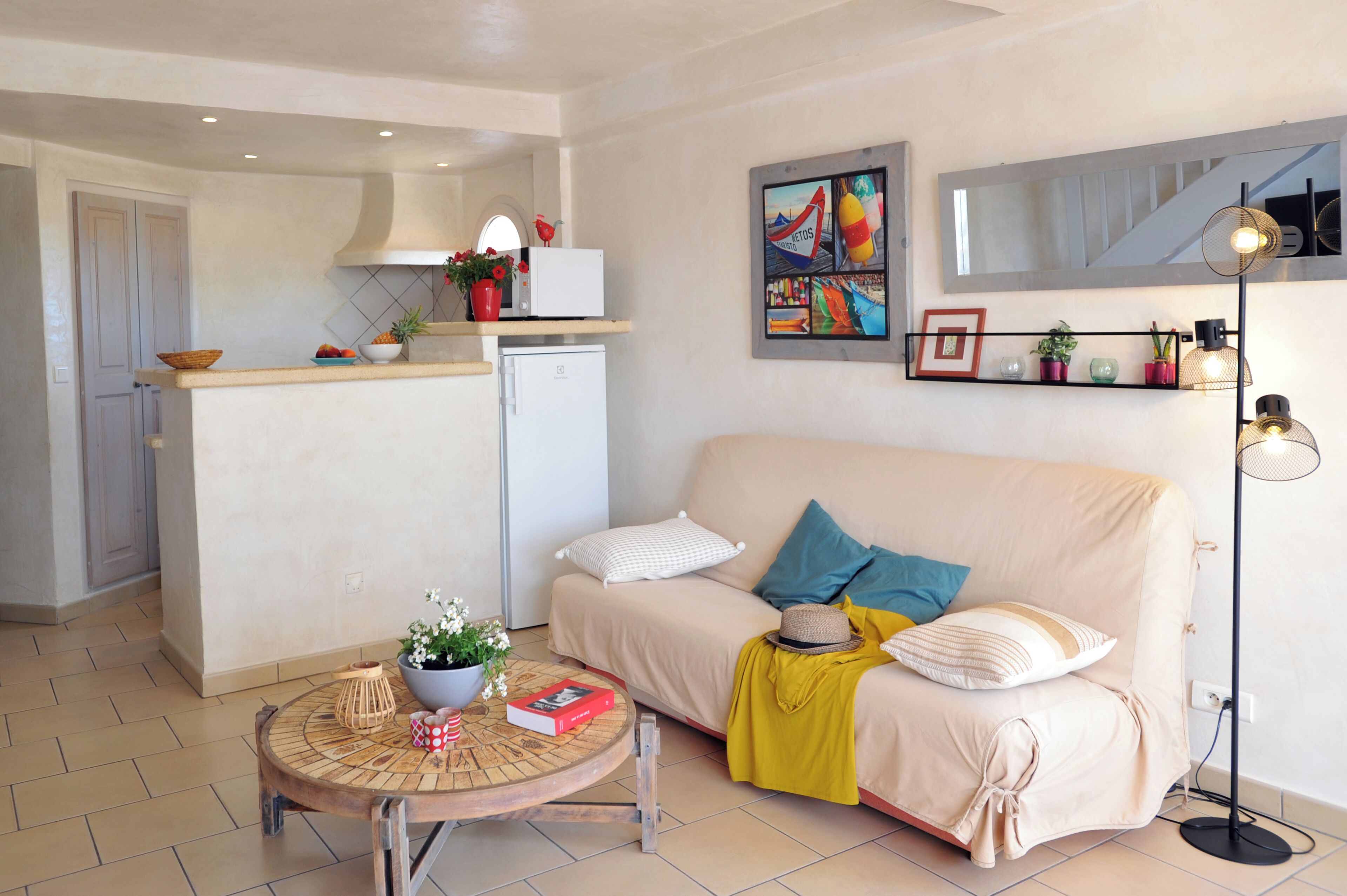 Appartement Duplex, vue lagon, en bord de plage | Coin séjour