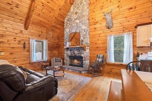 TV, fireplace, offices