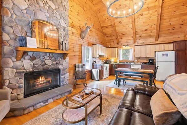 TV, fireplace, offices